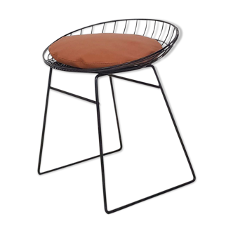 Cees Braakman for Pastoe KM05 metal wire stool, The Netherlands 1958