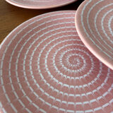 Longchamp pink marble ceramic flat plates service - plate