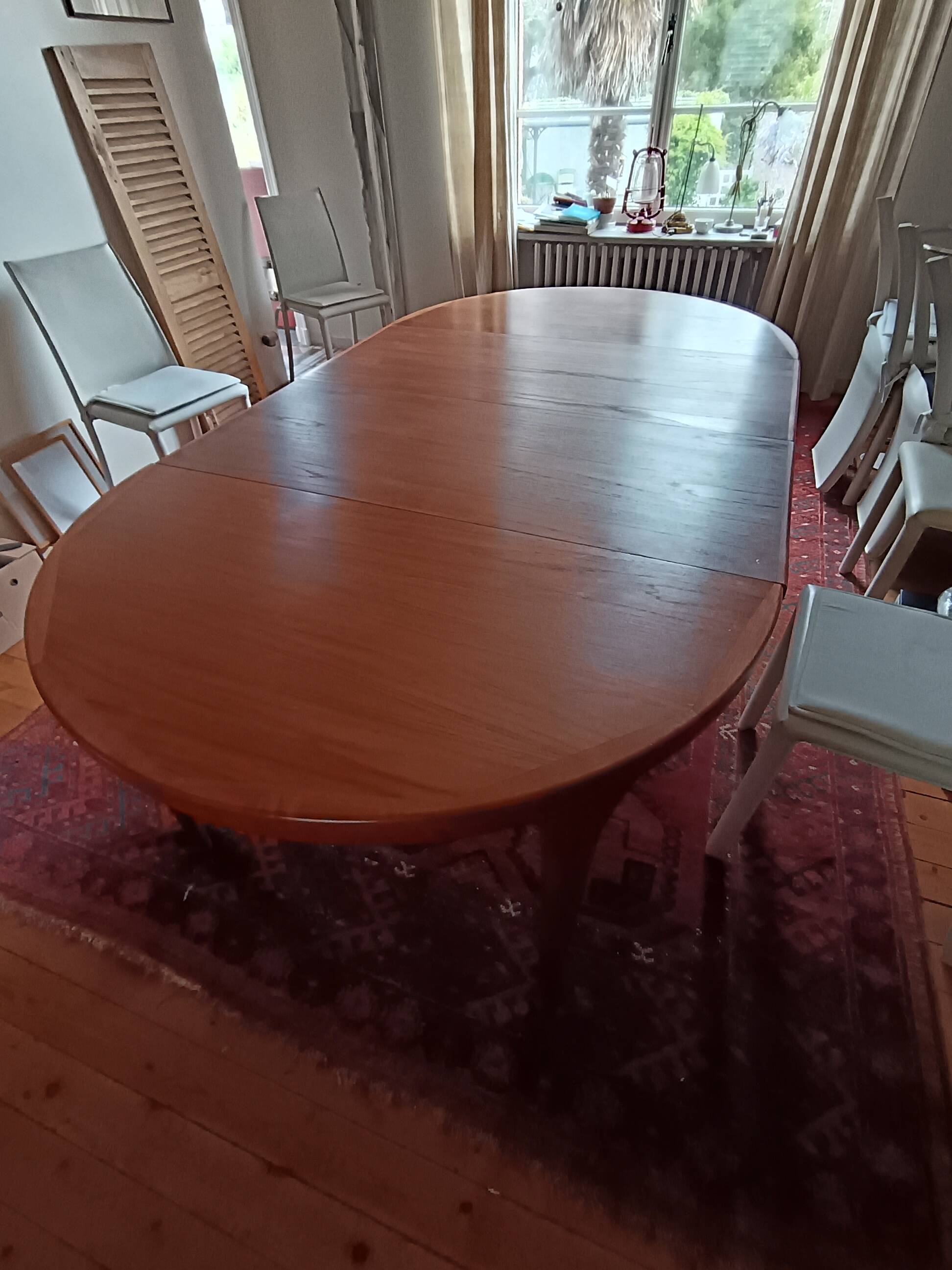 Teak table in Scandinavian style