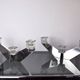 Pair of Peill & Putzler candlesticks, glass and metal, Germany, 1970