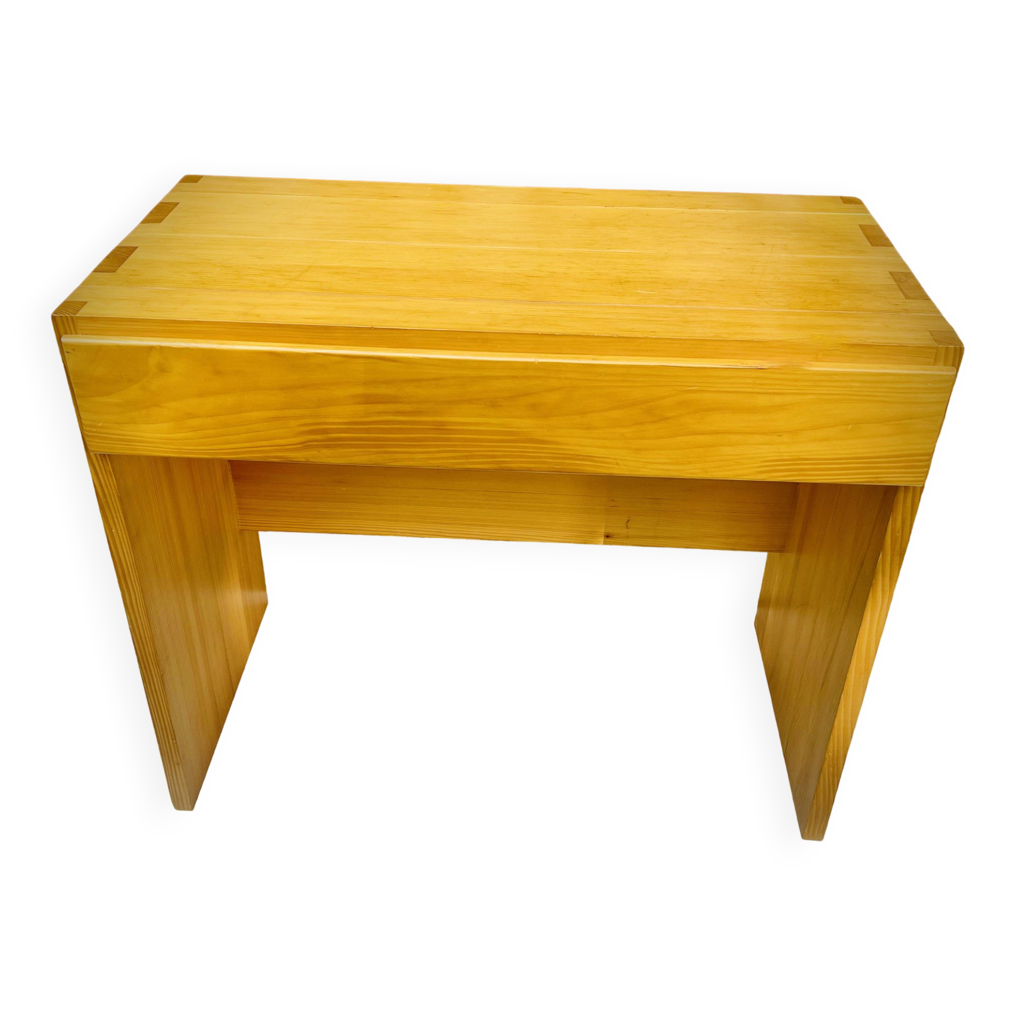 Curled pine desk by Roland Haeusler for Maison Regain circa 1970