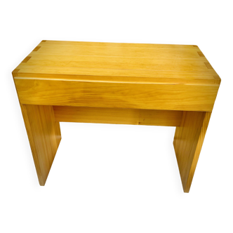 Curled pine desk by Roland Haeusler for Maison Regain circa 1970