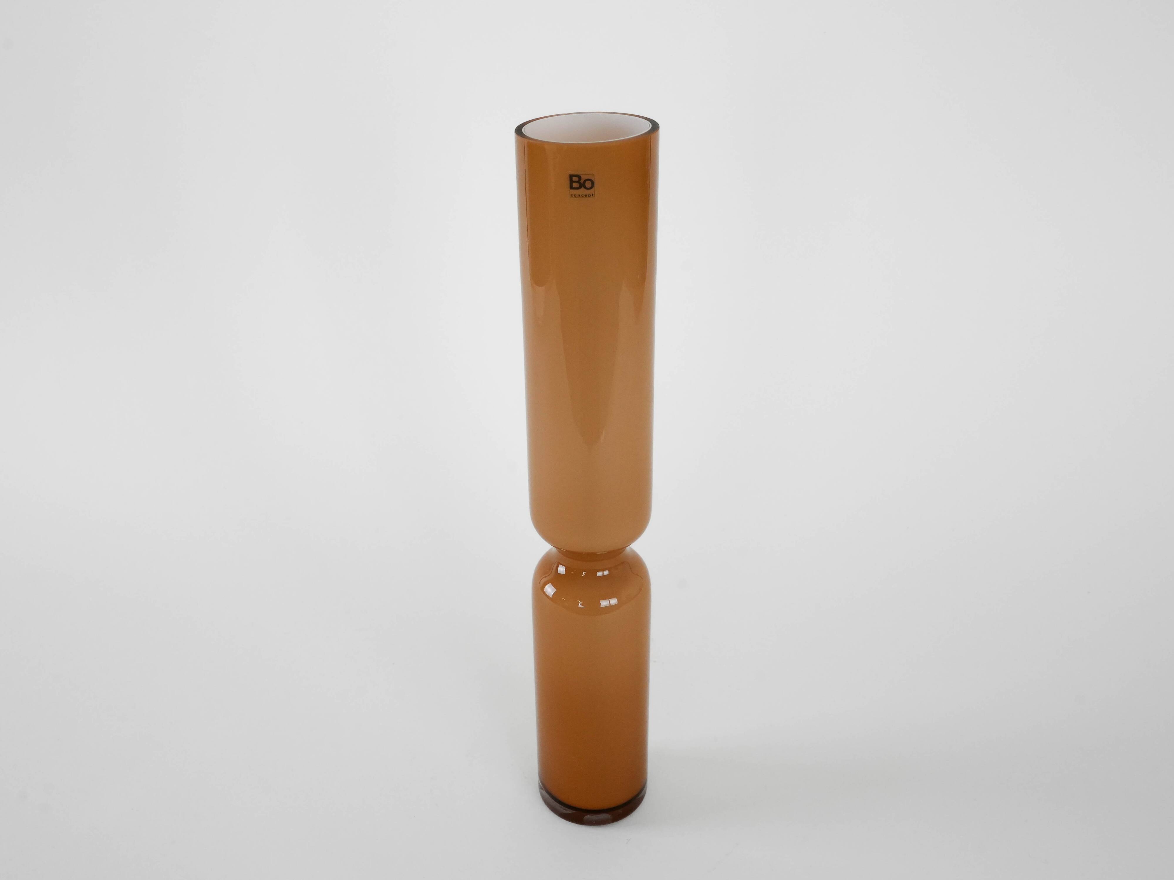 Glass vase, Danish design, 1980s, manufactured by BoConcept