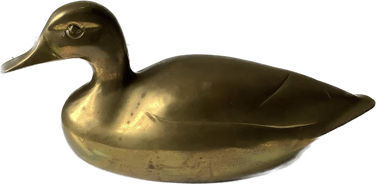 Large brass duck