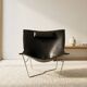 Black leather chair Semana, design by David Weeks for Habitat.