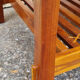 Coffee table, exotic wood, glass and rattan, vintage