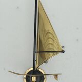 Pair of vintage sconces Sailboats in brass marine décor