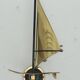 Pair of vintage sconces Sailboats in brass marine décor