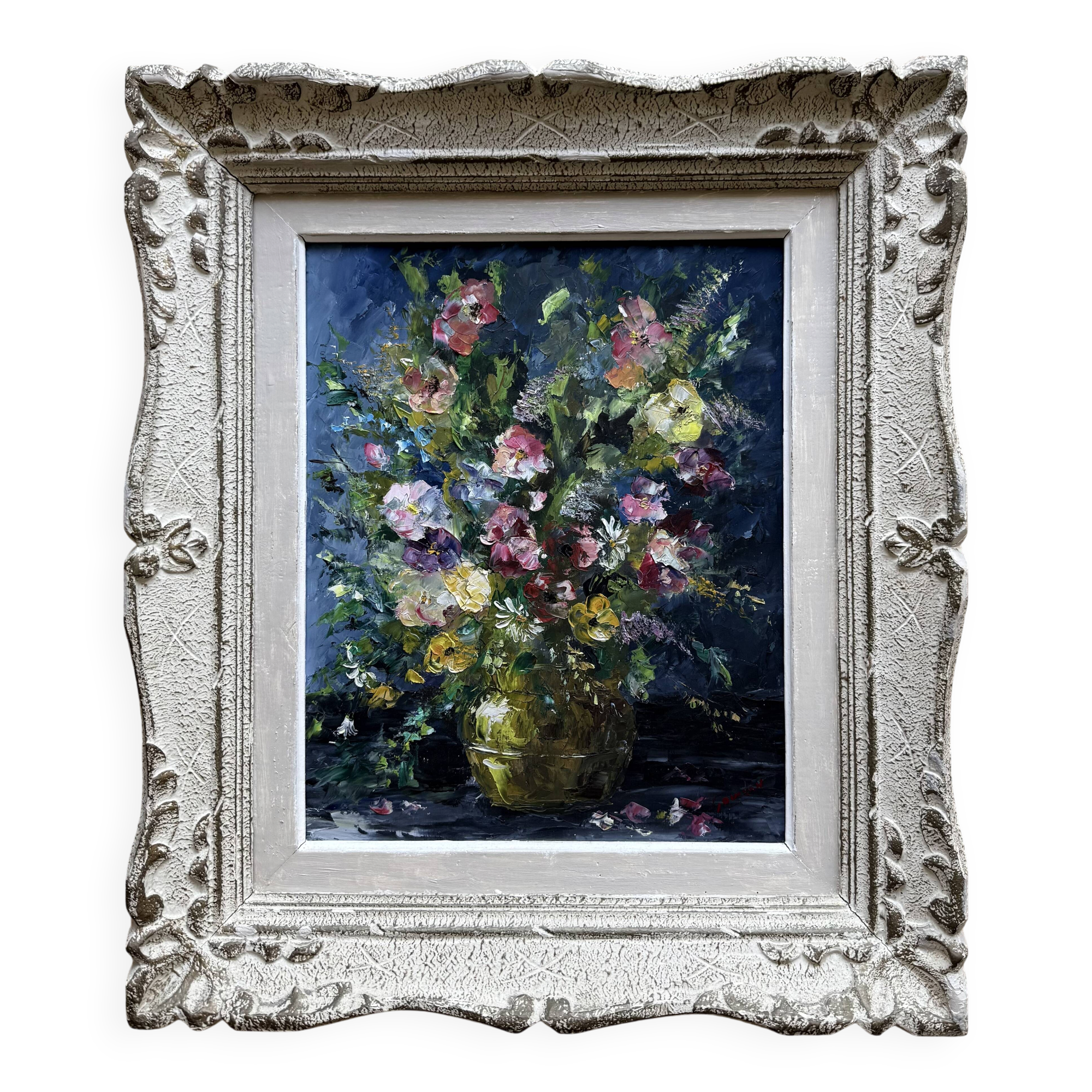 Oil on panel signed Renaud Gouiran