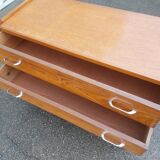 Compass feet chest of drawers