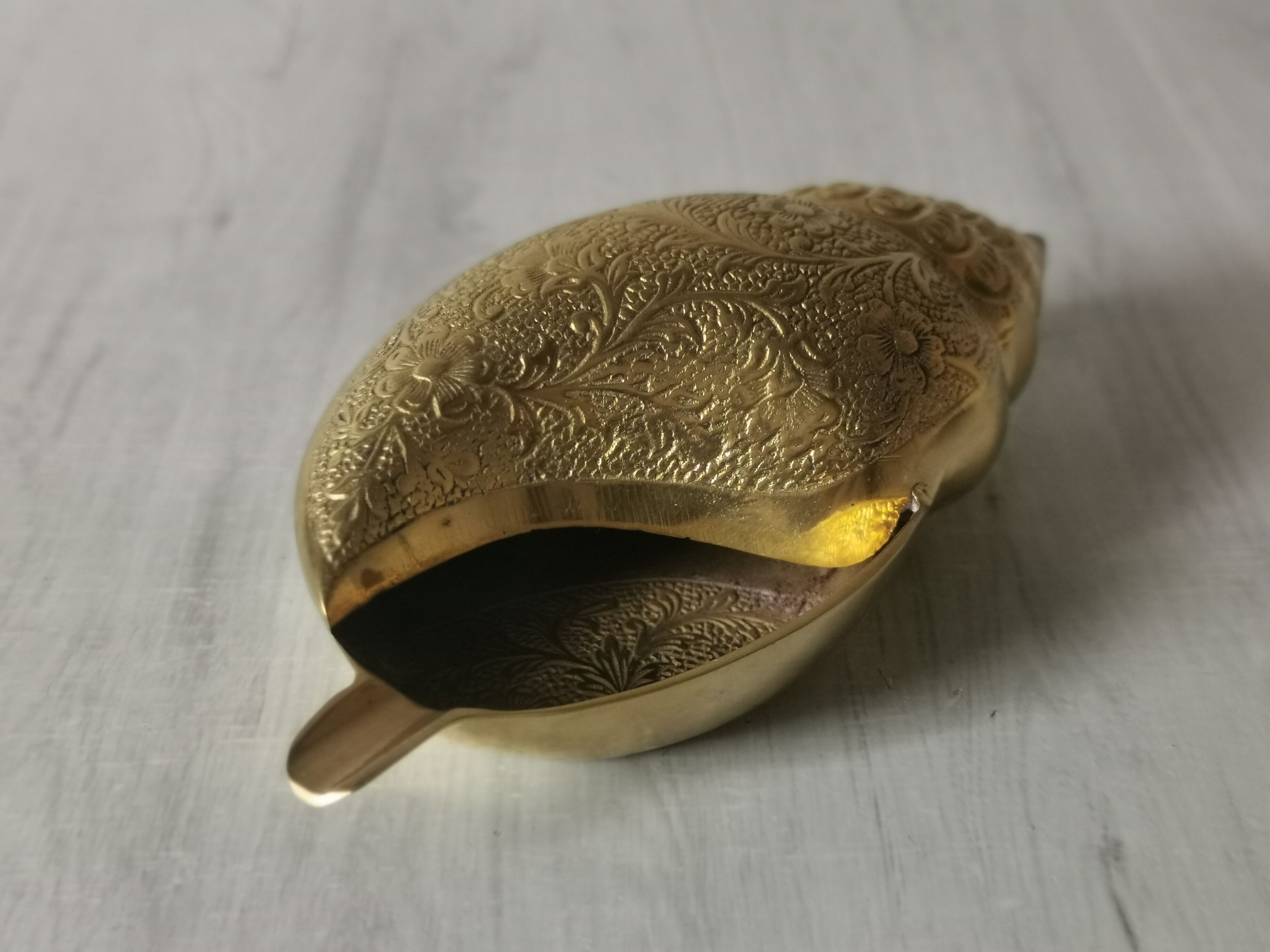 Brass shell ashtray