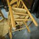 Set of 4 low straw-seated chairs circa 1940