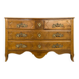 Louis XV period chest of drawers in light oak