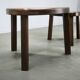 1960s Czechoslovak Mid-Century Solid Oak Nesting Tables, Set of Three