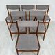 1960s Set of 6 Vintage Danish Teak Dining Chairs by Erik Buch