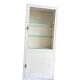 Vintage white industrial apothecary cabinet / display case