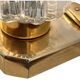 Pair of Art Deco wall sconces - moulded glass and brass