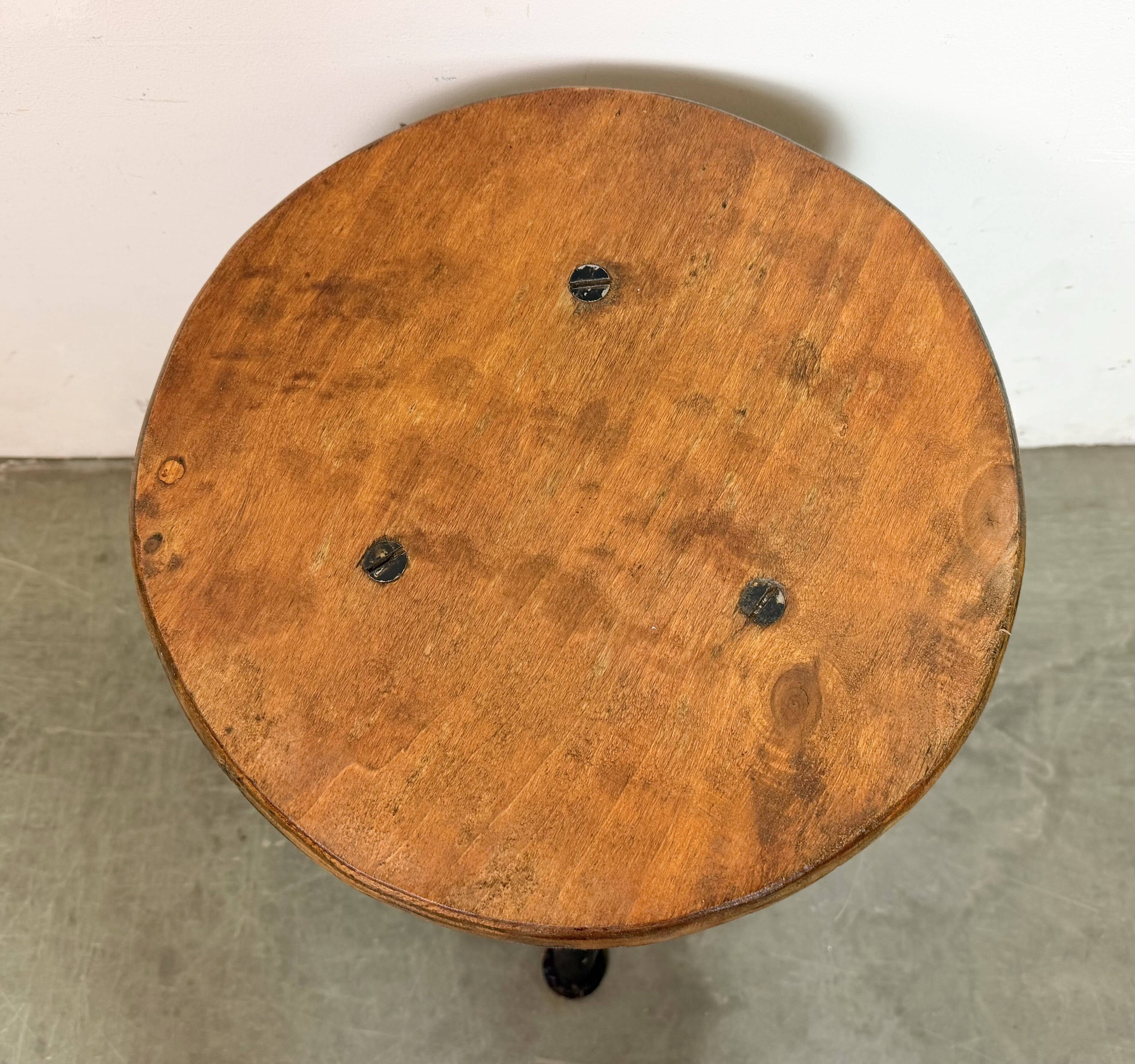 Black Industrial Workshop Swivel Stool, 1960s