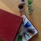Colored liqueur glasses