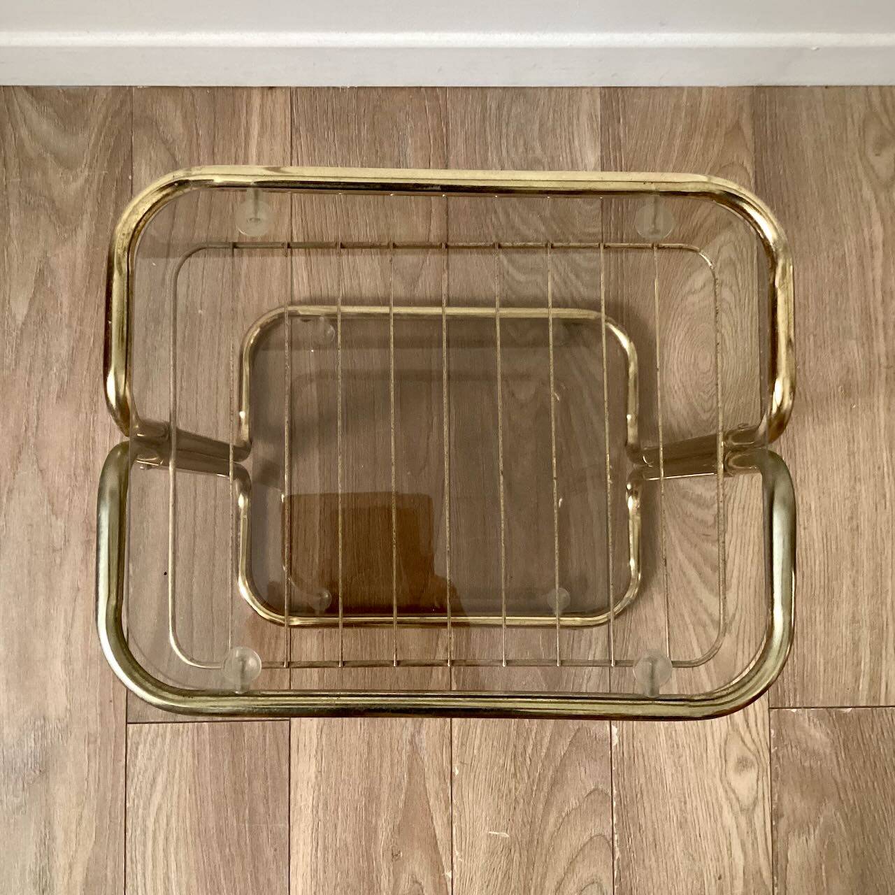 Gold and glass side table