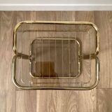 Gold and glass side table