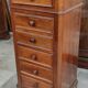 Old Chiffonier Bedside Table White Marble Top