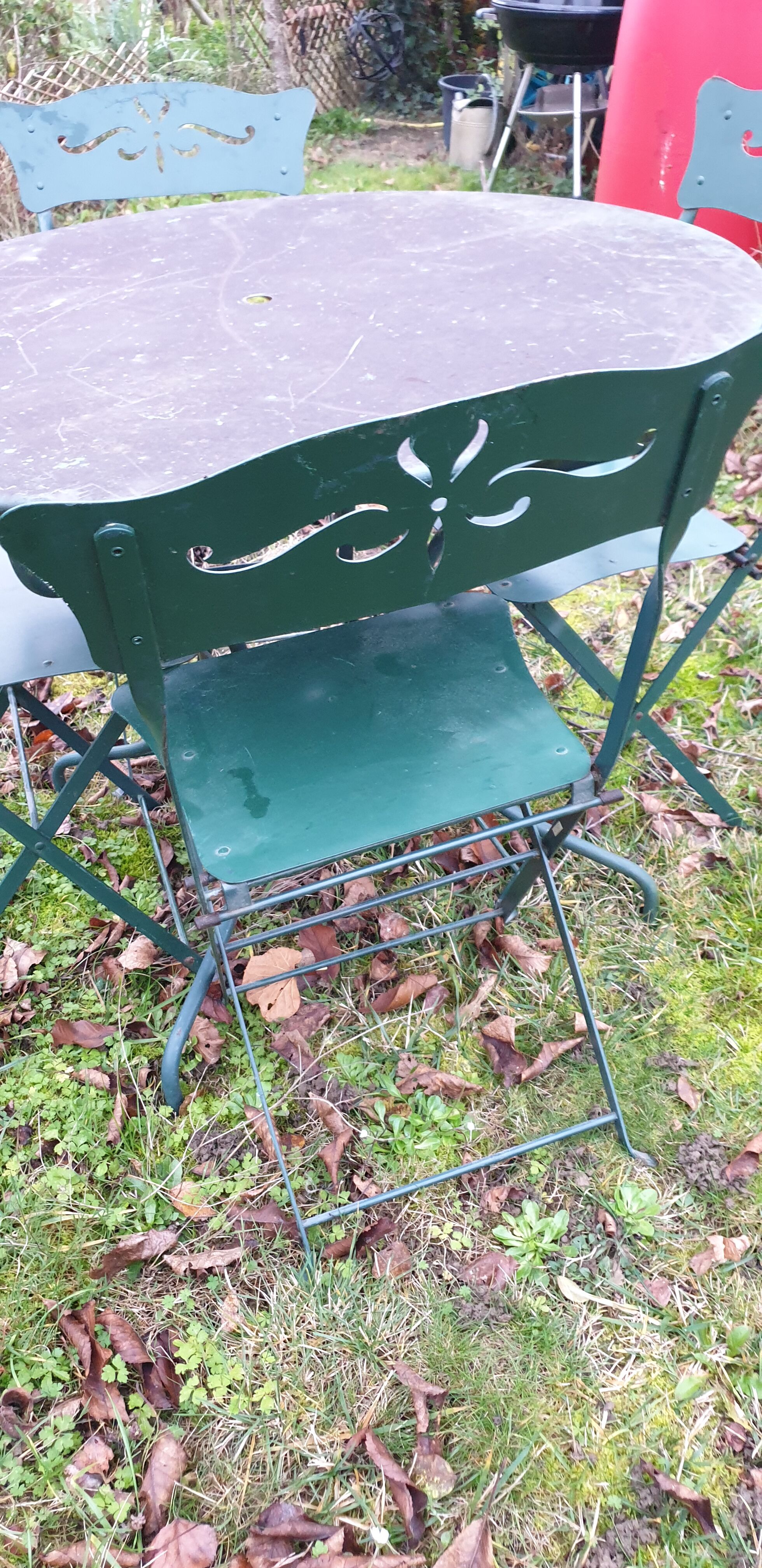 Garden furniture worked iron