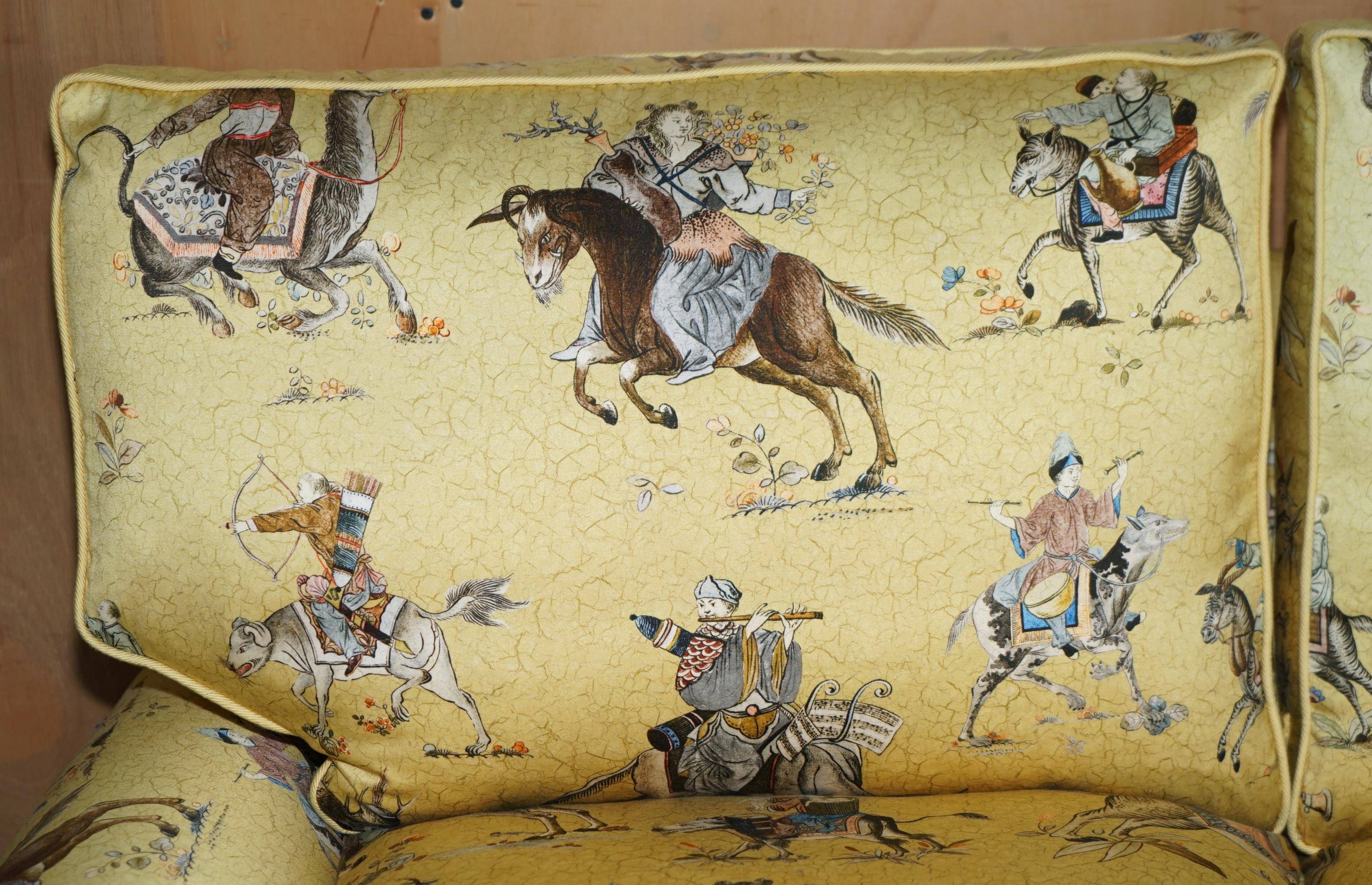 Canapé Peter Dudgeon Fitzwilliam Chinoiserie style upholstery