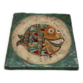 Wall ceramic "fish" – roland zobel, the cyclades 1970s
