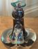 Vintage candle holder, glass paste