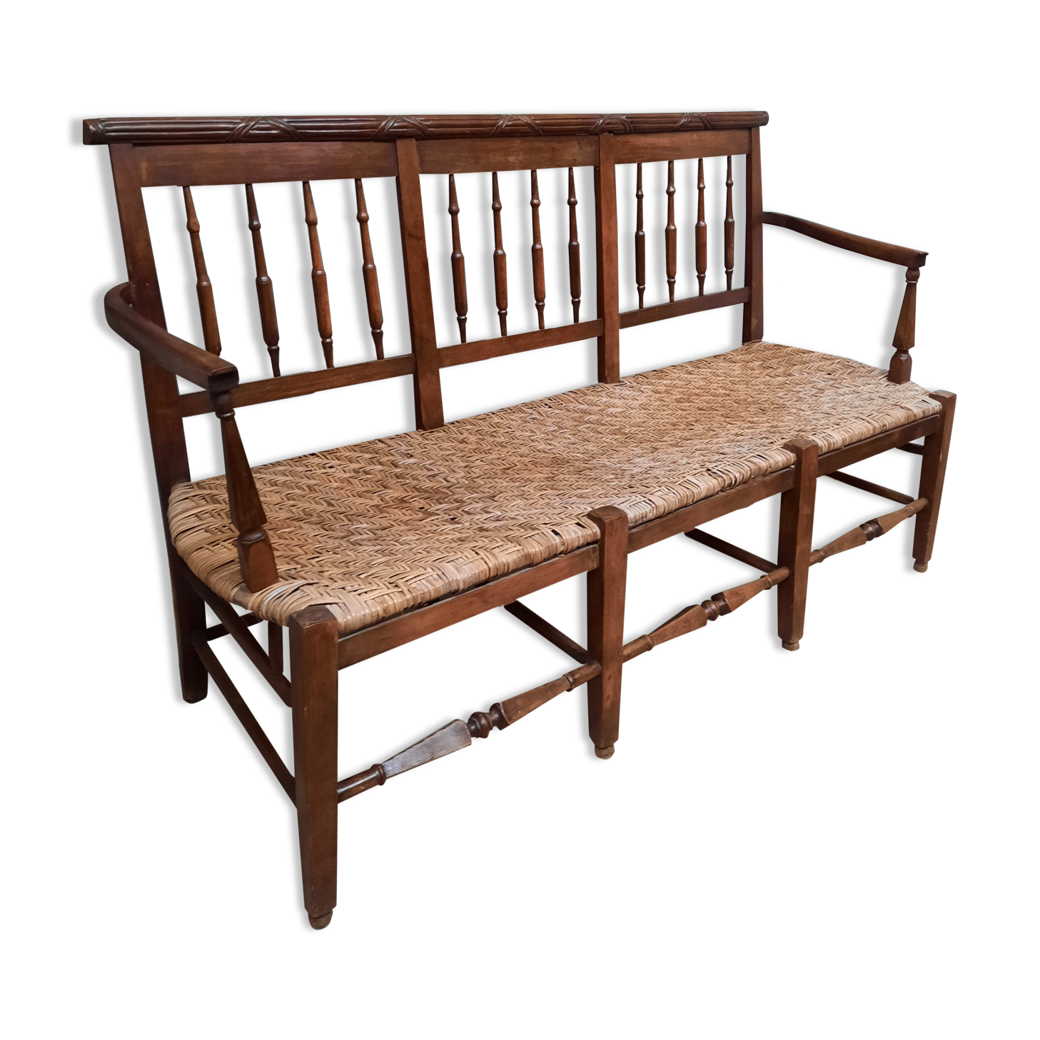 Rustic canned sofa