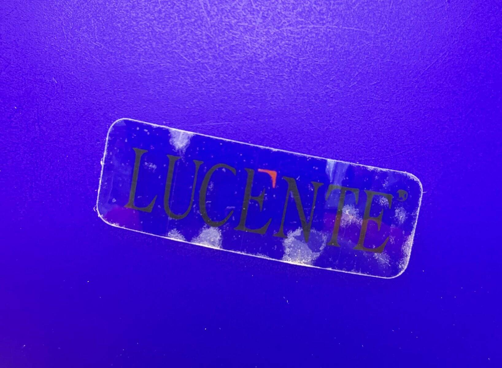 Vintage postmodern floor lamp in Italian glass by Lucente.