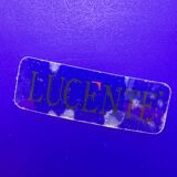 Vintage postmodern floor lamp in Italian glass by Lucente.