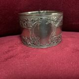 Large napkin ring in antique silver metal