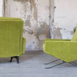 Set de salon canapé - 2 fauteuils design 1960 par Paul Geoffroy Troika Airborne