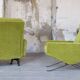 Set de salon canapé - 2 fauteuils design 1960 par Paul Geoffroy Troika Airborne
