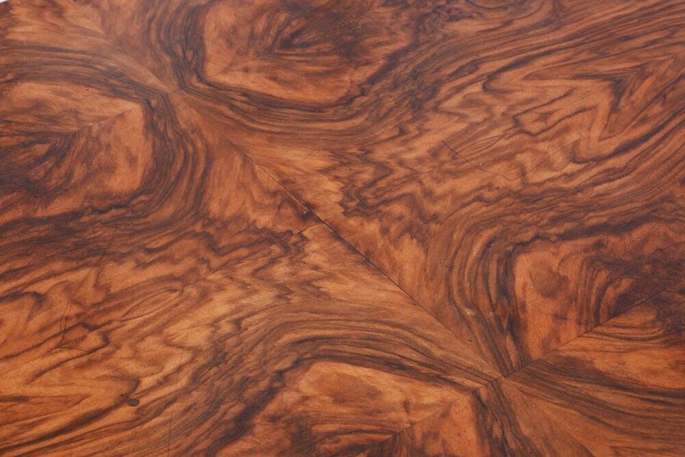Czech Art Deco Table in Caucasian Walnut, 1930s