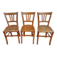 3 wooden bistro chairs