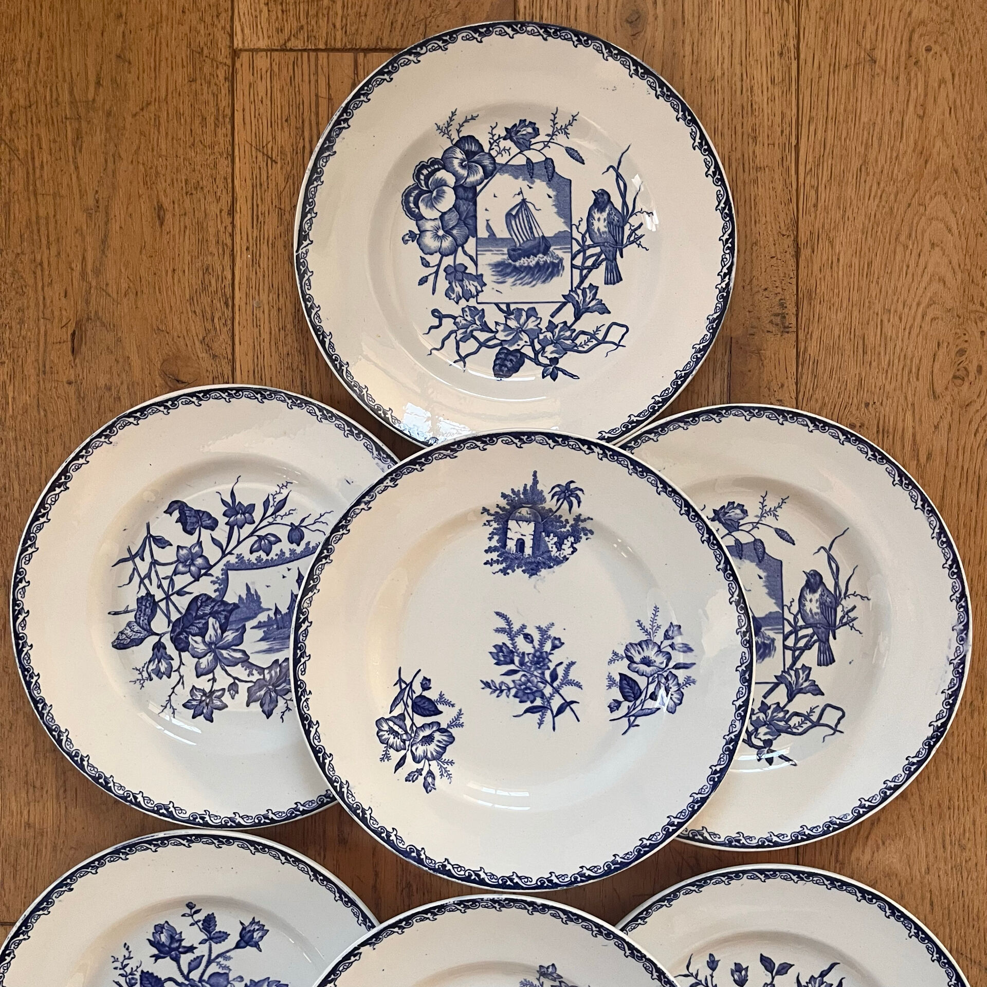 8 plates Iron Earth Landscapes