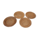 Set of 4 undersized plate in open brown rattan