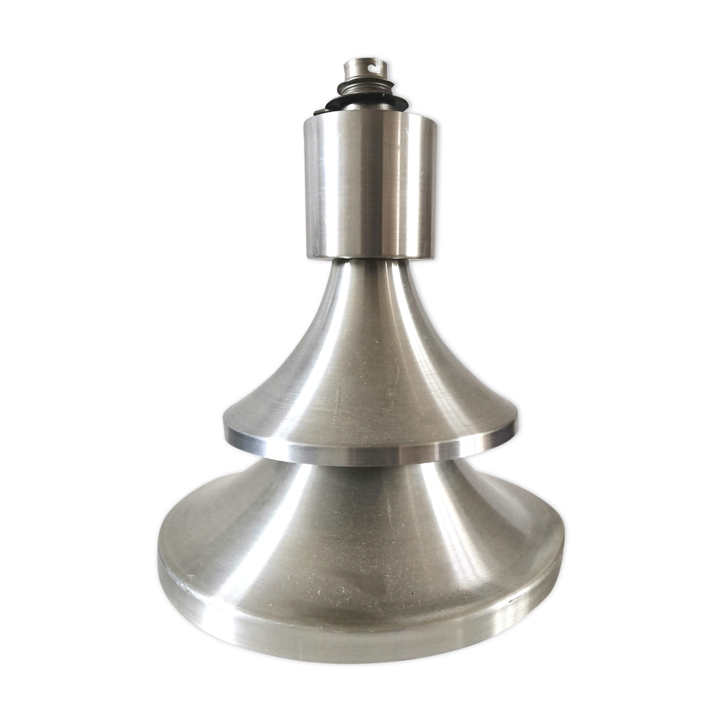 Pied de lampe en aluminium design années 70