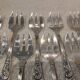 12 silver-plated oyster forks by silversmith Francois Frionnet, Floria