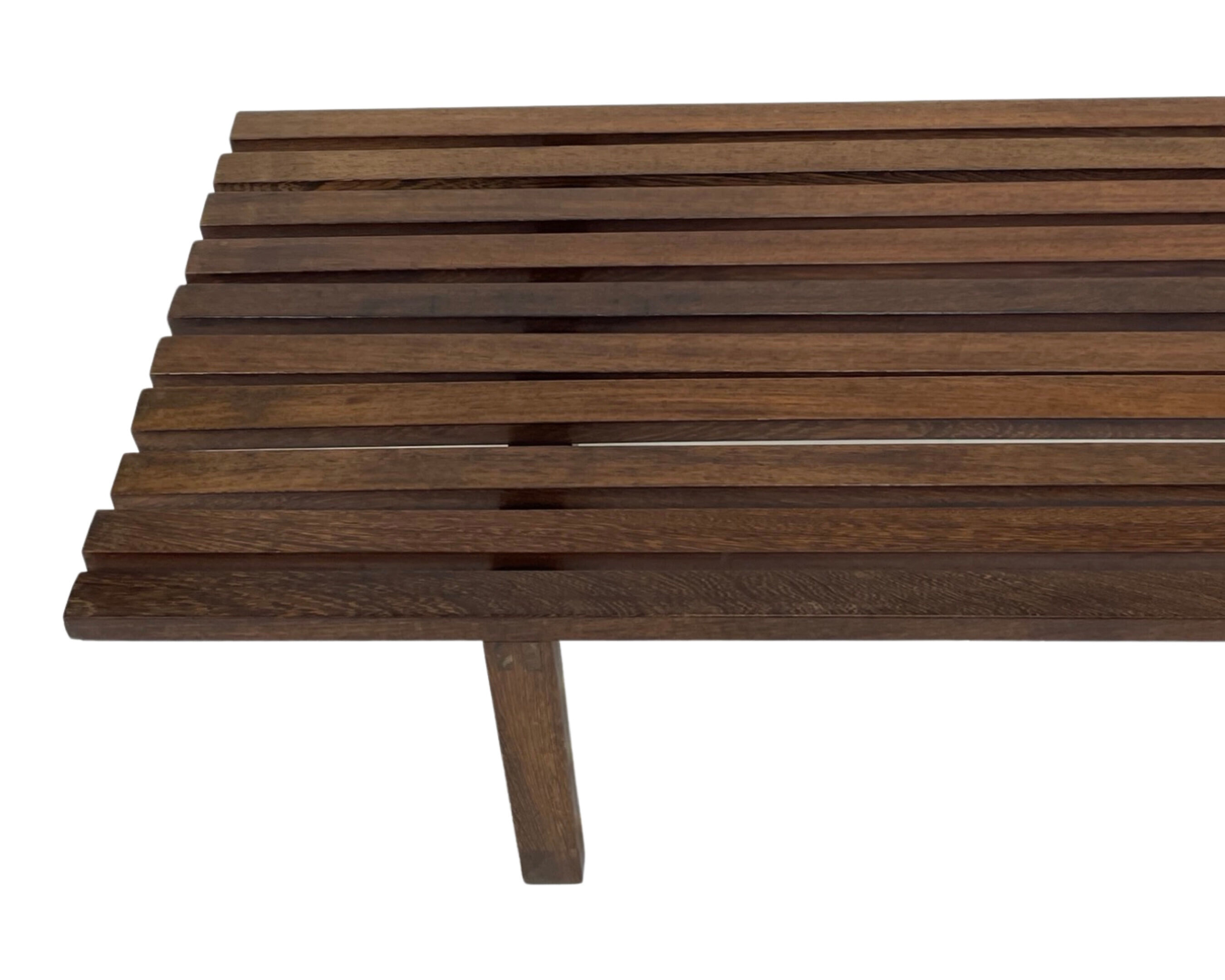 Slatted bench table wenge wood Martin Visser style 60's