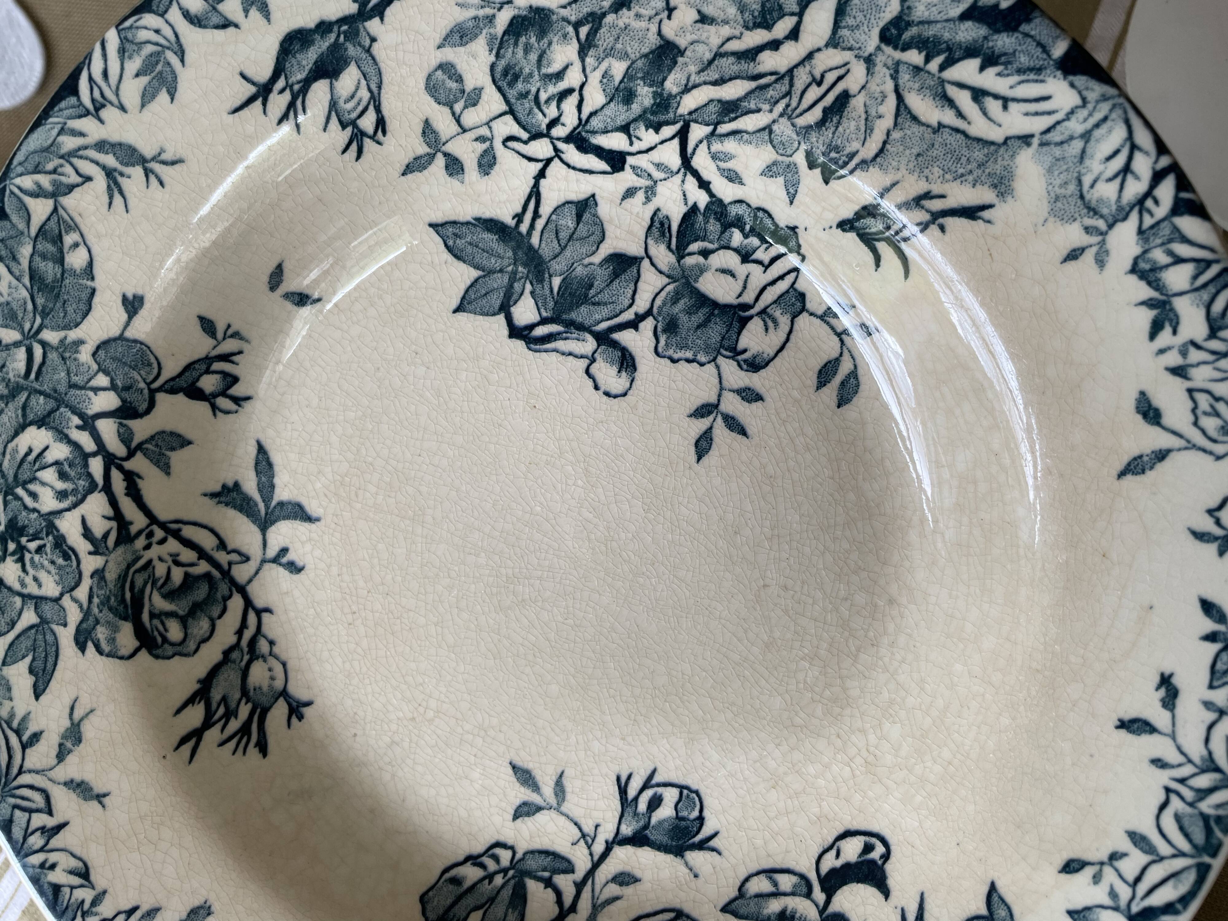 Mismatched ironstone plates