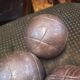 6 old pétanque balls