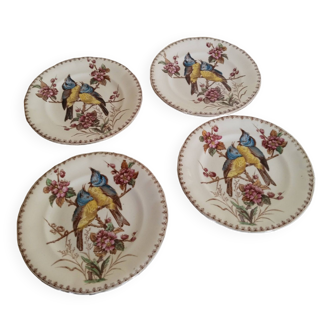 Lunéville earthenware plates, Mésange model