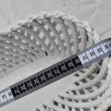 White woven ceramic planter mid-twentieth