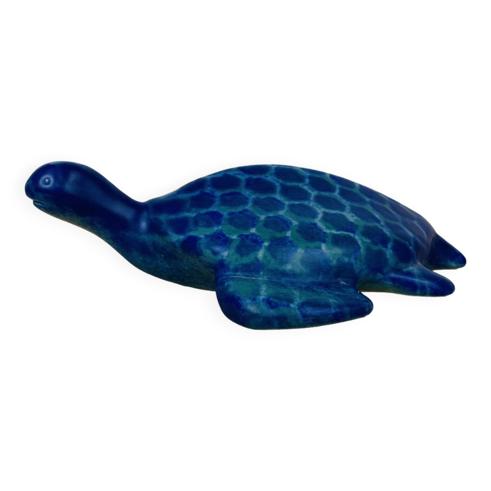 Blue ceramic turtle
