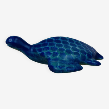 Blue ceramic turtle