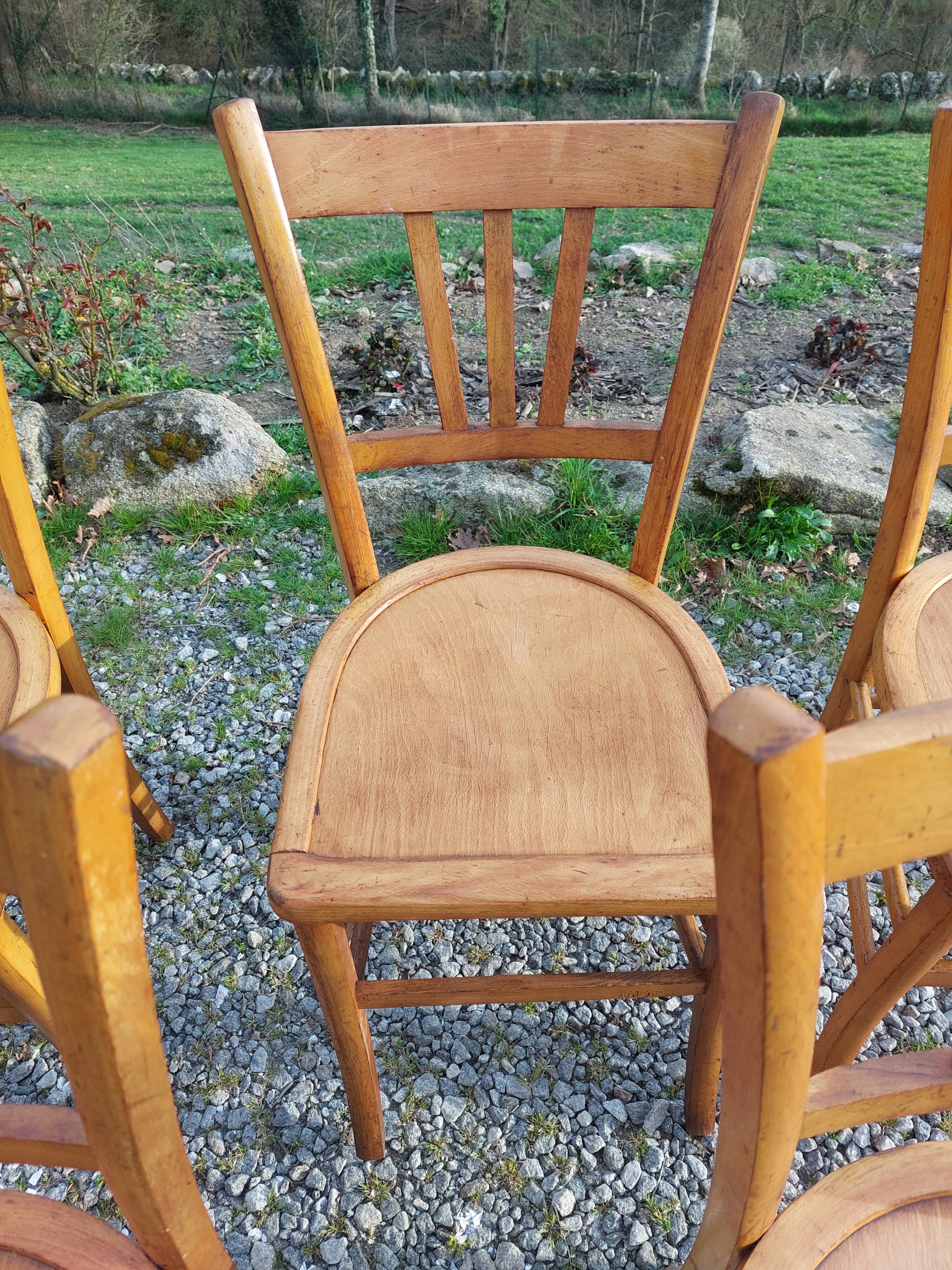 9 wooden bistro chairs, Luterma style